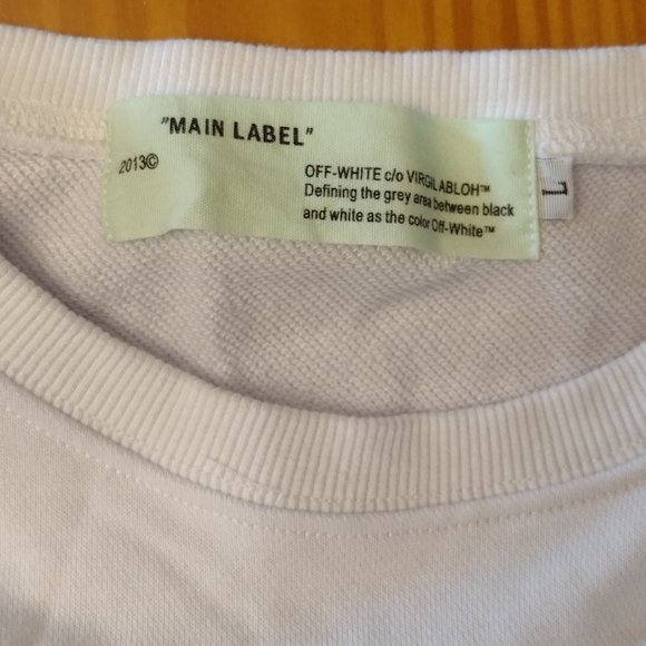 Main Label - Off White Sweatshirt - Size L - Picture 5 of 7